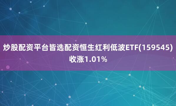 炒股配资平台皆选配资恒生红利低波ETF(159545)收涨1.01%