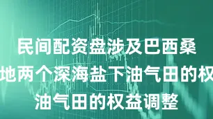民间配资盘涉及巴西桑托斯盆地两个深海盐下油气田的权益调整