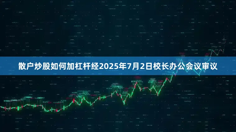 散户炒股如何加杠杆经2025年7月2日校长办公会议审议