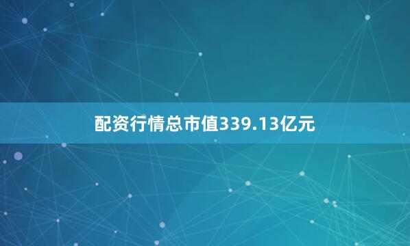 配资行情总市值339.13亿元